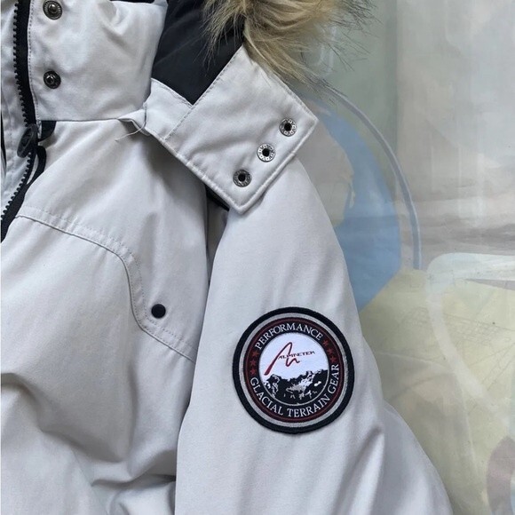 Alpine tek Fill Down Jackets Glacial Terrain Gear Winter Coat Hoodie Fur Trim - Picture 8 of 12